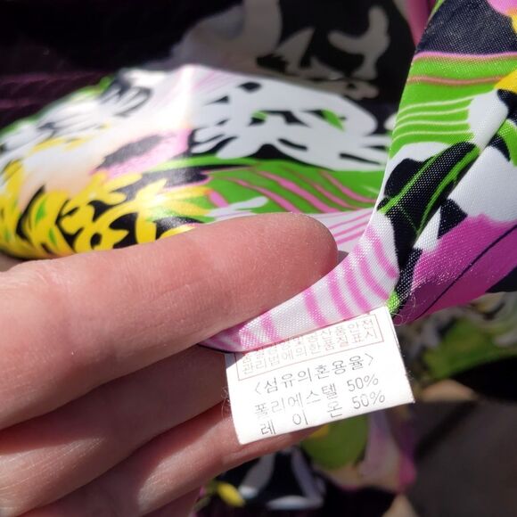 Velour Plush Quilted Purple Jacket Vintage Korea Lined Size S-M - Picture 6 of 6